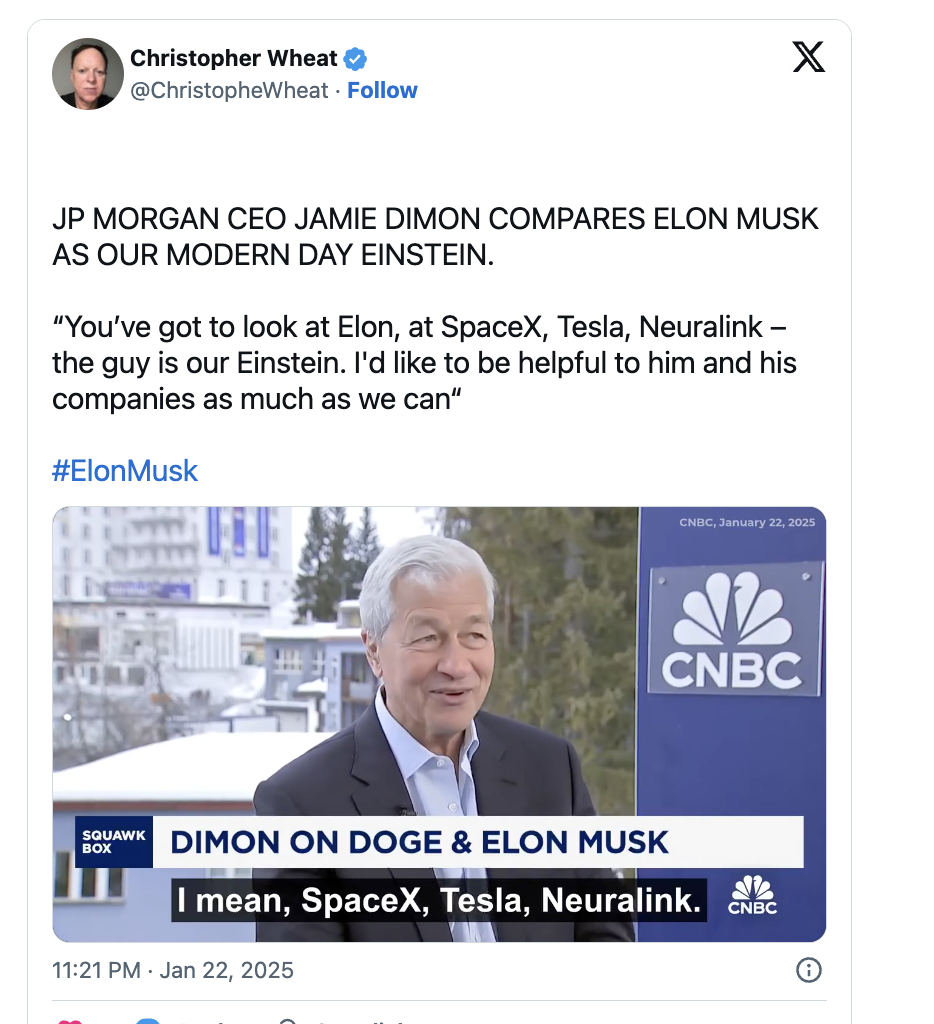 摩根大通CEO戴蒙：债市迟早会出现裂痕