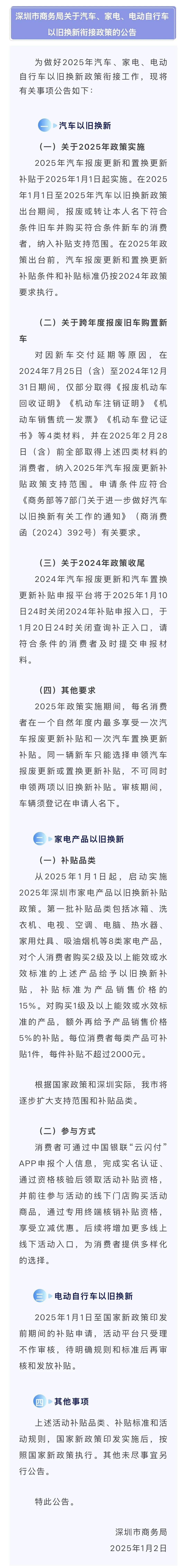 第三批消费品以旧换新资金将于7月下达！