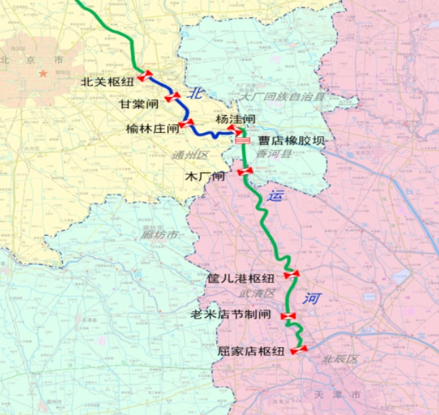 北运河木厂船闸工程日前具备通航条件