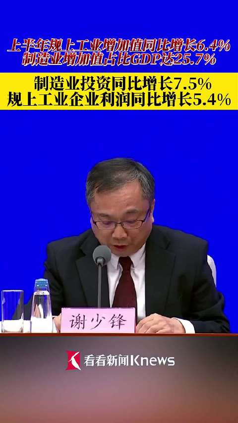 6.4%，工业生产增势良好