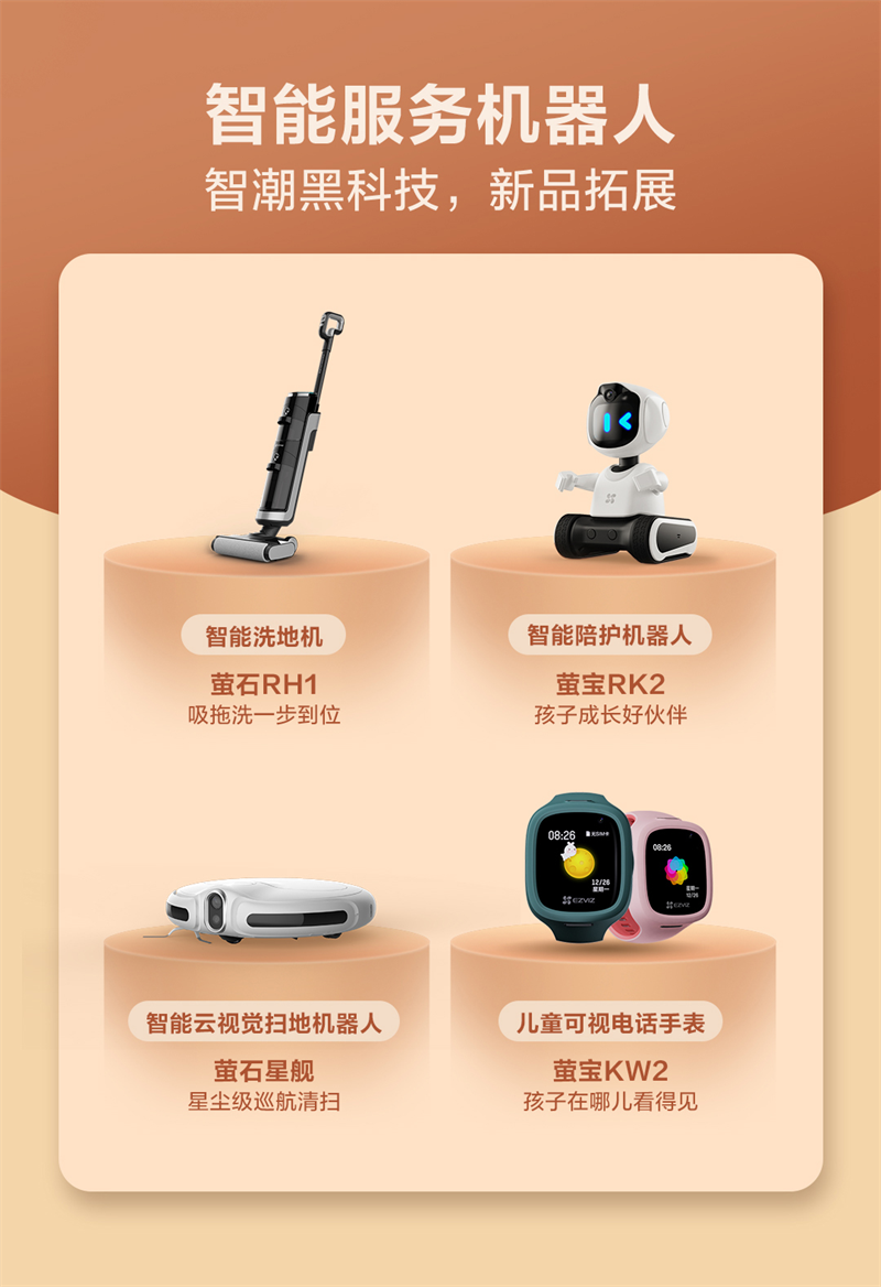 萤石网络：智能服务机器人业务收入占比较小