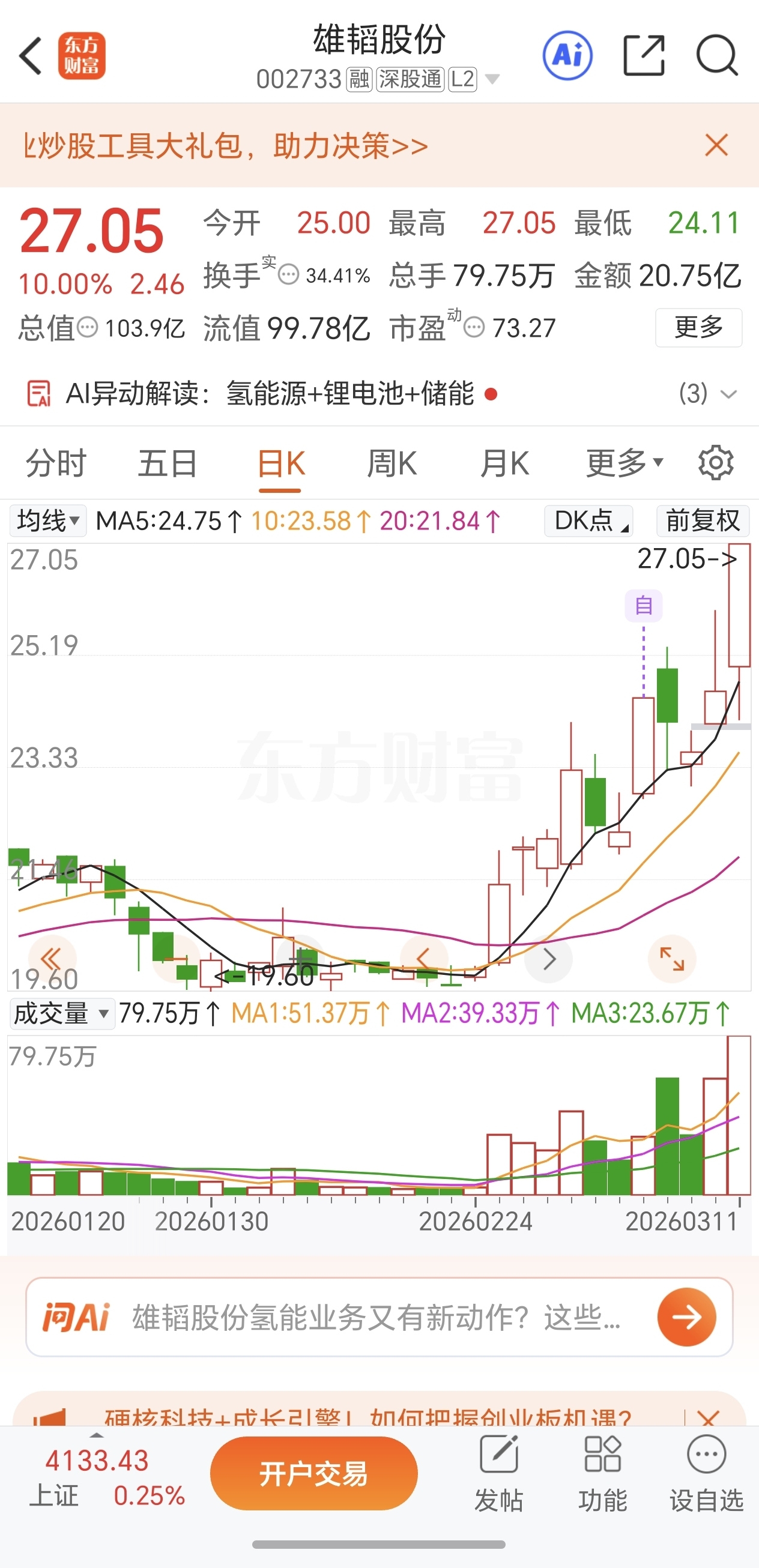 雄韬股份3月11日龙虎榜数据
